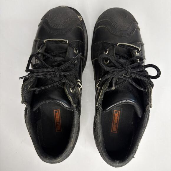 Harley Davidson Men’s size 11 1/2 Motorcycle Shoes Black 93097 Low Boots Toe Pad main image 4